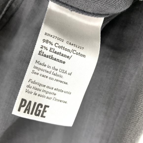 Paige Skinny Jeans Ankle Zip Womens Size 29 Two Tone Denim Black Gray - Picture 8 of 8